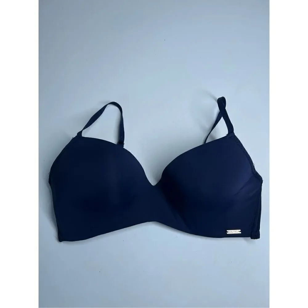 Nautica Wireless Comfort Navy Blue Bra Size: 38C